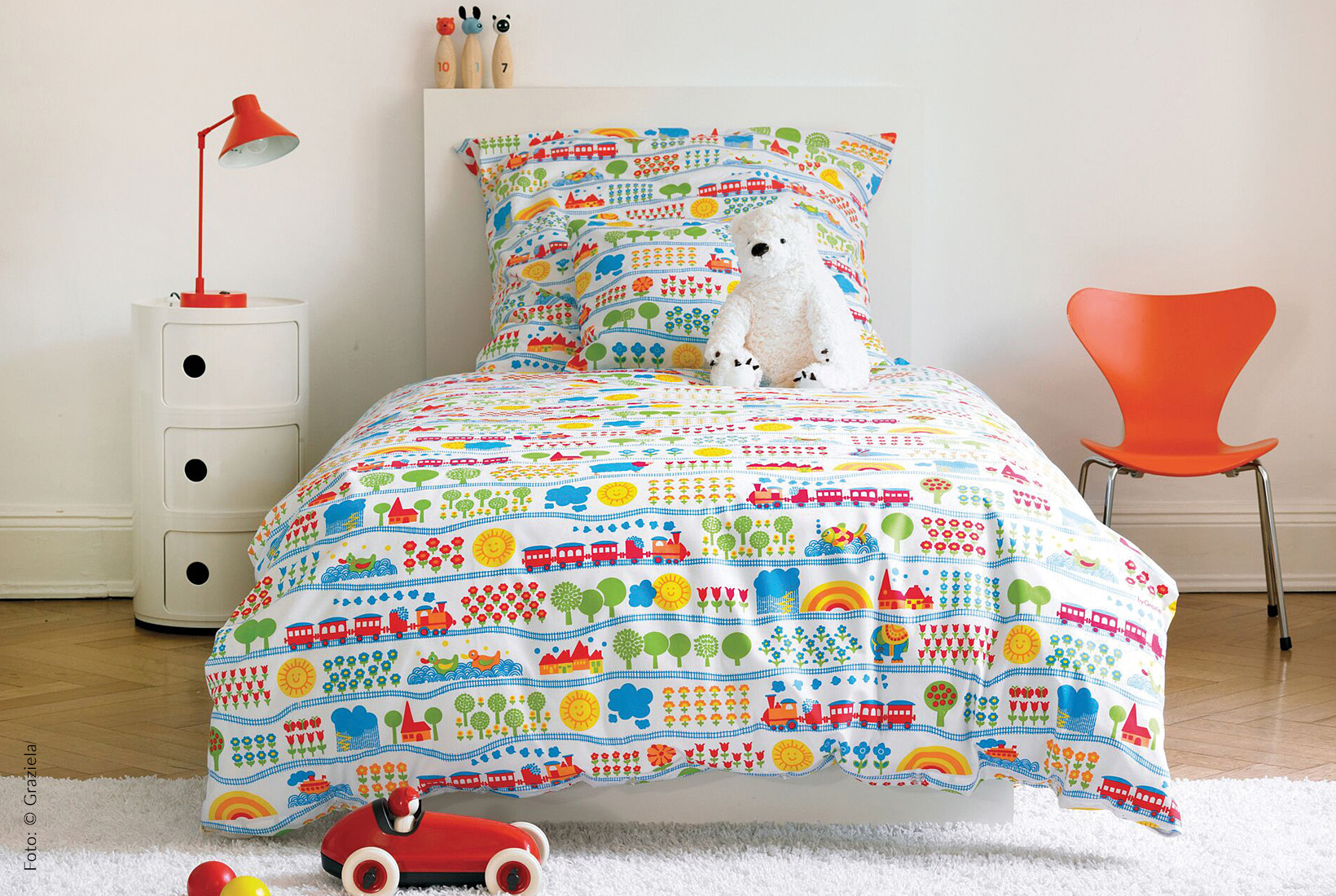 kinderbettwaesche bunt von graziela